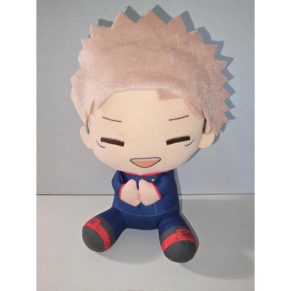 Bandai Jujutsu Kaisen Yuji Itadori Plush 8in Blue Anime Stuffed Toy
